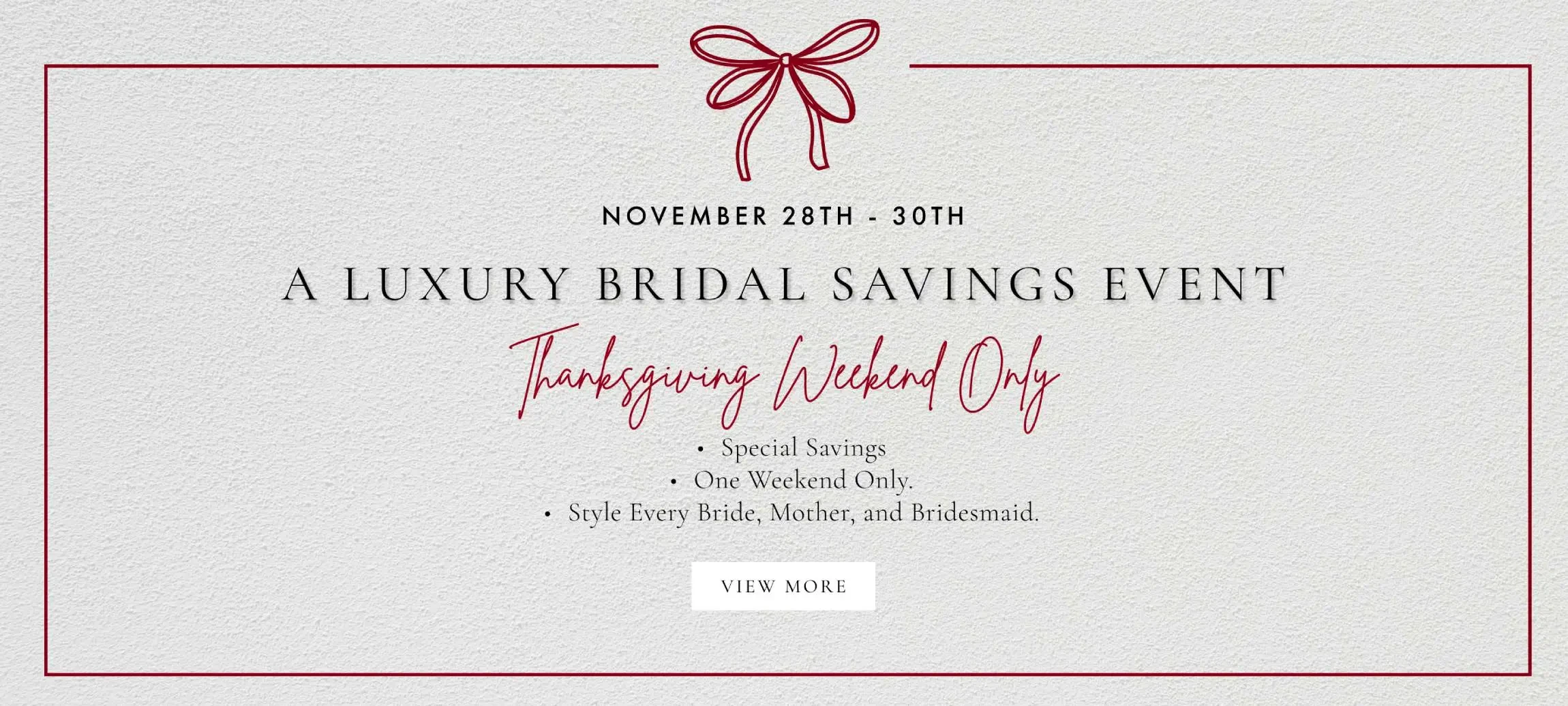 Thanksgiving Weekend